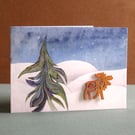 Unique Hand Made Christmas Card with Envelope