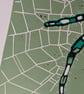 Green Garden Spider Lino Print  - Image 3