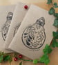 'Festive Jottings', Lino Printed Sketchbook - Image 1