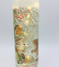 Decoupage bottle light, Robin and Squirrel, winter scene - Image 2