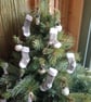 Mini Crochet Stockings - Silver (pack of 5) - Image 2
