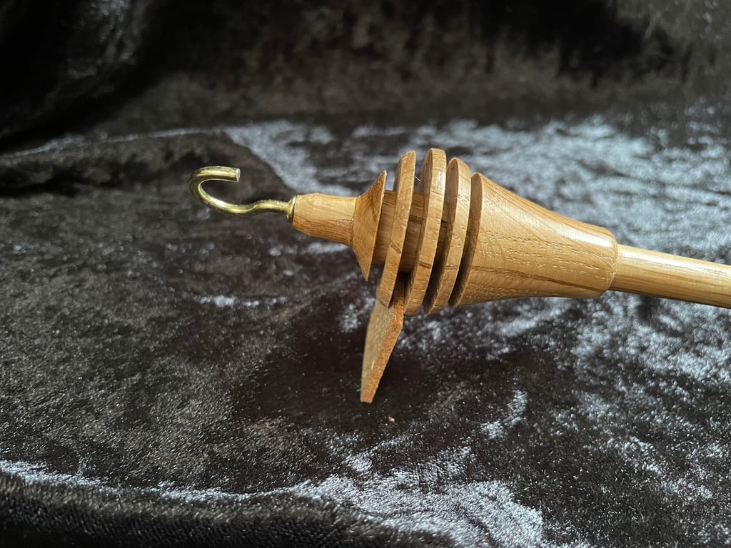 solk weight drop spindle in hardwoods
