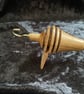 solk weight drop spindle in hardwoods