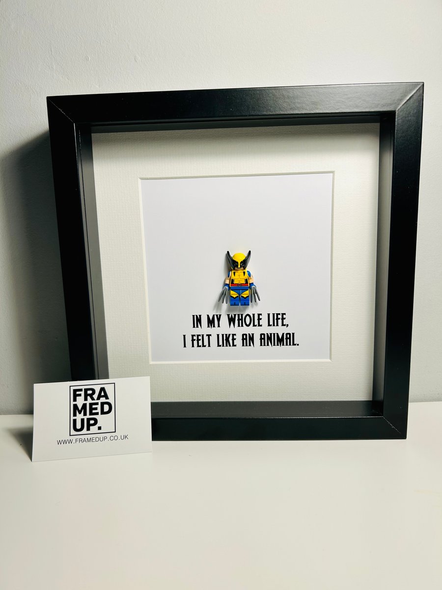 WOLVERINE - Framed Lego minifigure 
