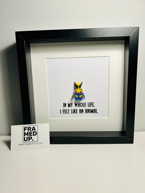 WOLVERINE - Framed Lego minifigure 