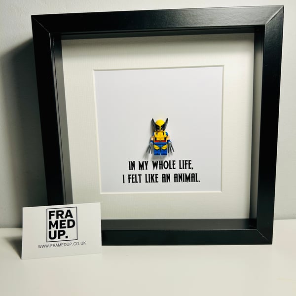 WOLVERINE - Framed Lego minifigure 