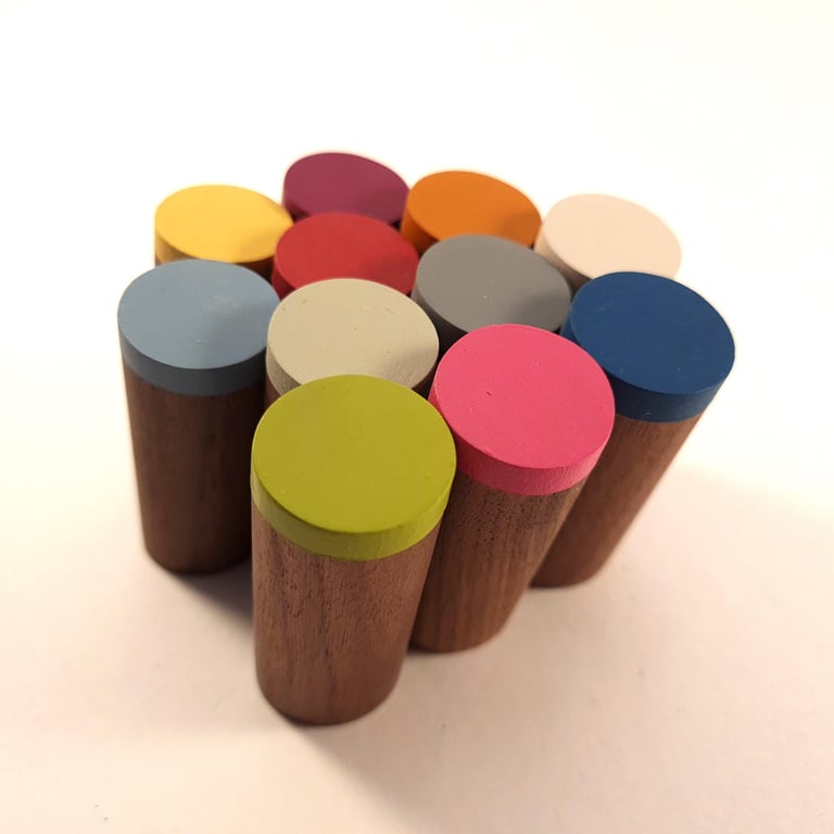 Painted Walnut Floating Hook