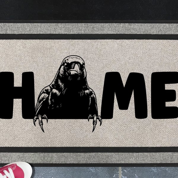Black Bird Doormat No.3 - All Weather - Blackbird Welcome Mat, 45x70cm 