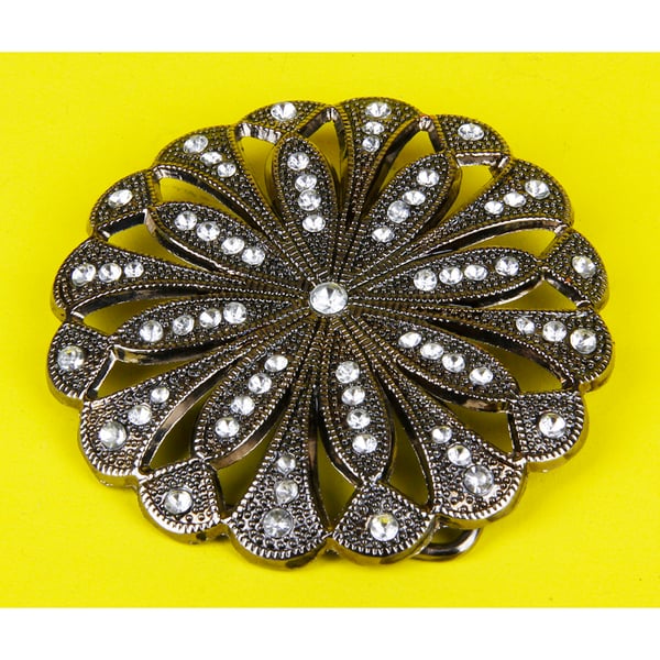 2 - SCALLOPED CIRCULAR BELT BUCKLE