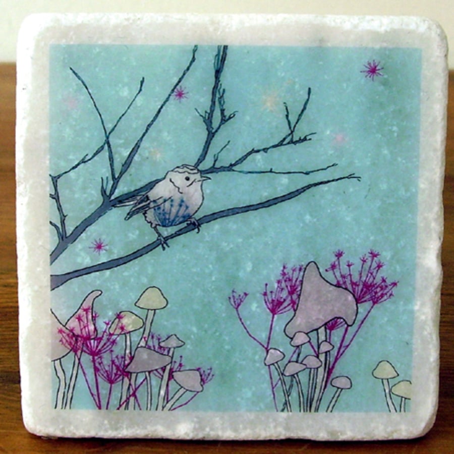 white marble decorated coasters