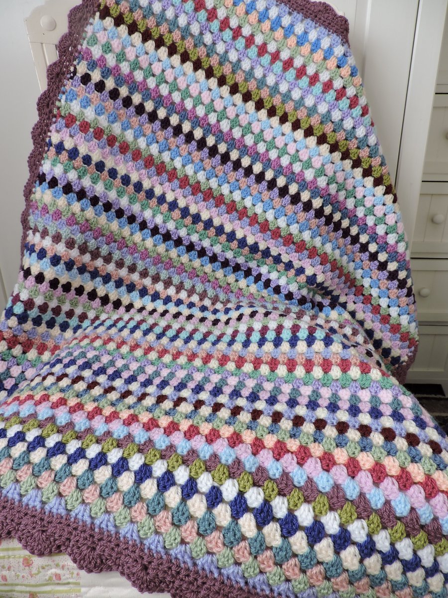 Lap Blanket Baby Blanket Striped Crochet