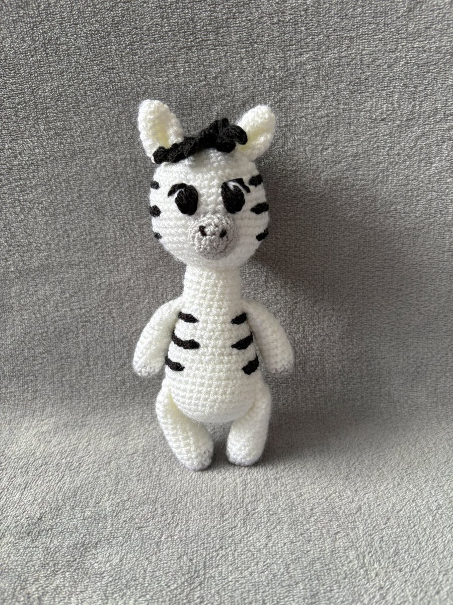 Crochet Zebra Plushie - CE Tested Zebra Soft Toy