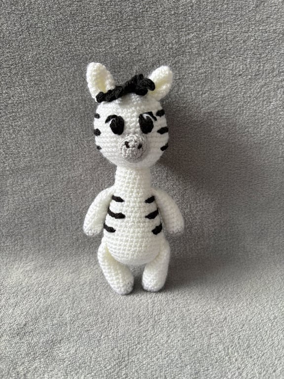 Crochet Zebra Plushie - CE Tested Zebra Soft Toy