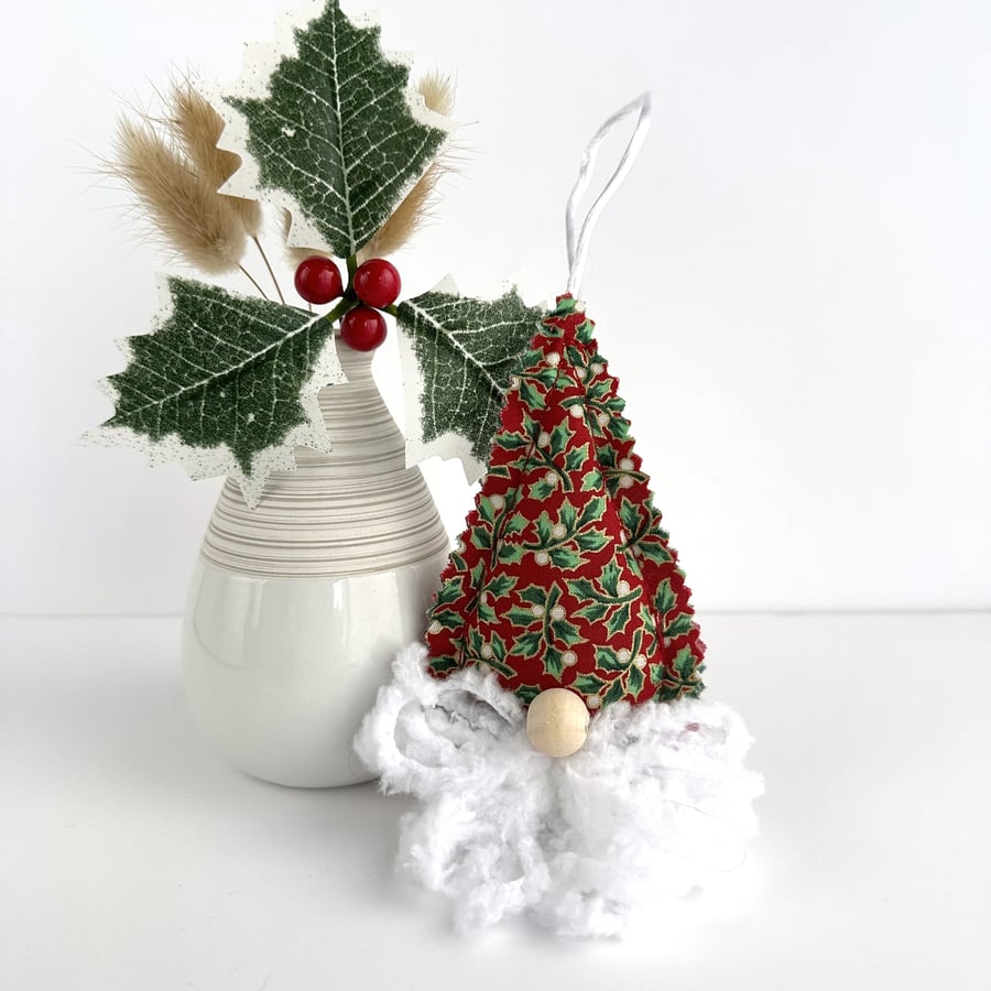 Red Gnome Hanging Christmas Decoration