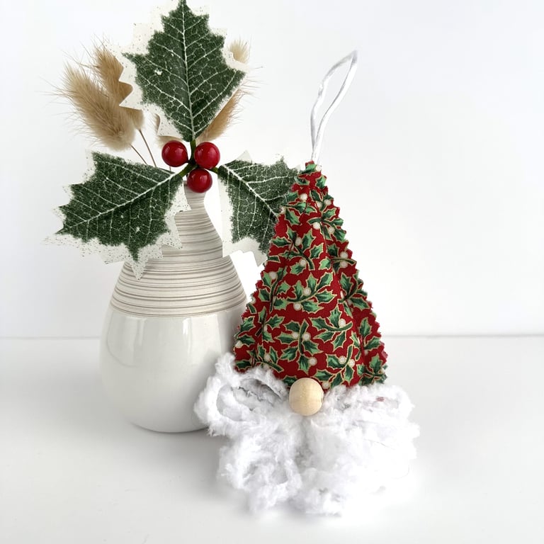 Red Gnome Hanging Christmas Decoration