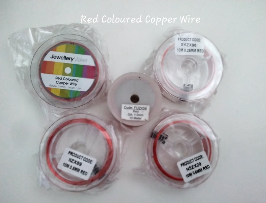 Red Colour Copper Wire Bundle - Folksy