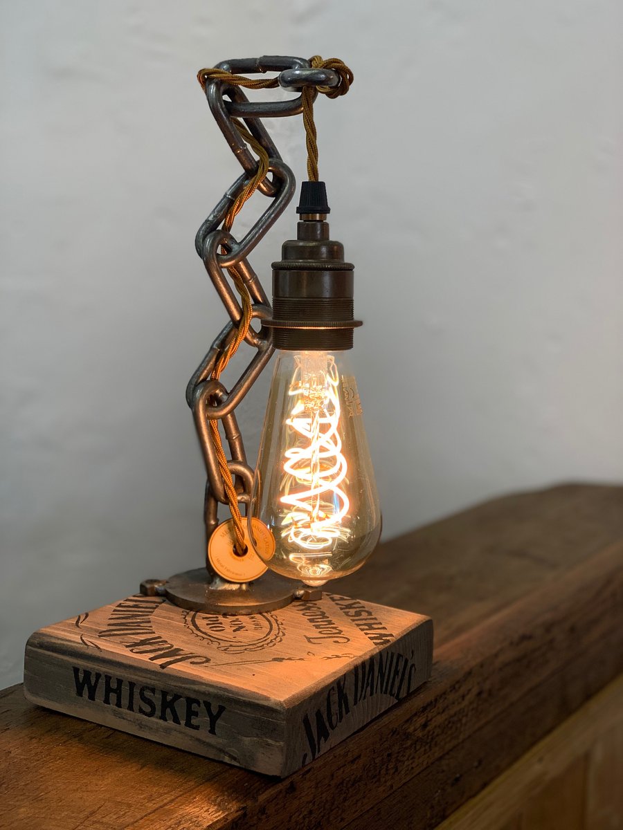 Handmade Jack Daniels table lamp