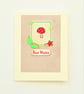 Mushroom theme Cross Stitch Card with Sequins  - Image 1