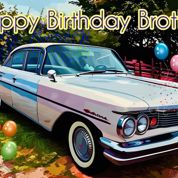 A5 Happy Birthday Brother Greeting Card 