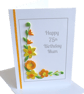 Handmade 75th Birthday card with quilled flowers and personalised message - Image 4
