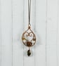 Copper Hanging Decorations with Bronze and Silver Glass and Gemstone Beads - Image 5