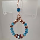 Shimmering Aqua Blue Hoops