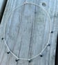 Faceted Sapphire Drop Sterling Silver Necklace  - Image 4