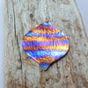  Handmade Coloured Titanium Festive Bauble Pendant Necklace - UK Free Post
