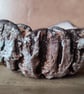 Hand Built Pair of Clay Bark Bowls, Hand Painted Rustic Pottery, Wabi Sabi - Image 7