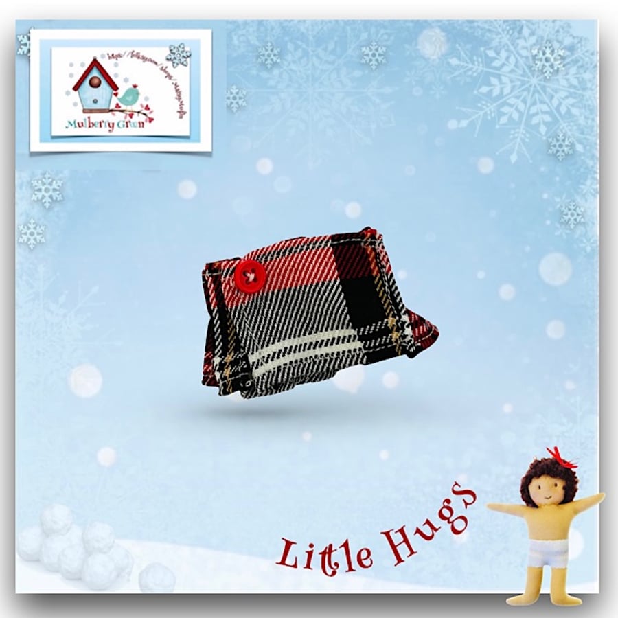 Special Offer - Red and White Tartan Kilt to fit the Little Hugs dolls 