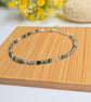 Dainty Moss Agate Gemstone Bracelet - 3mm  - Image 8