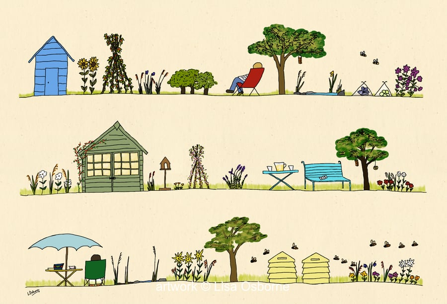 Summer evening - garden art - gardening