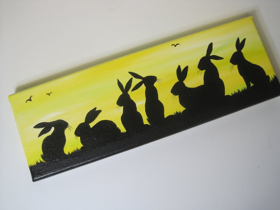 Bunny Silhouette Painting