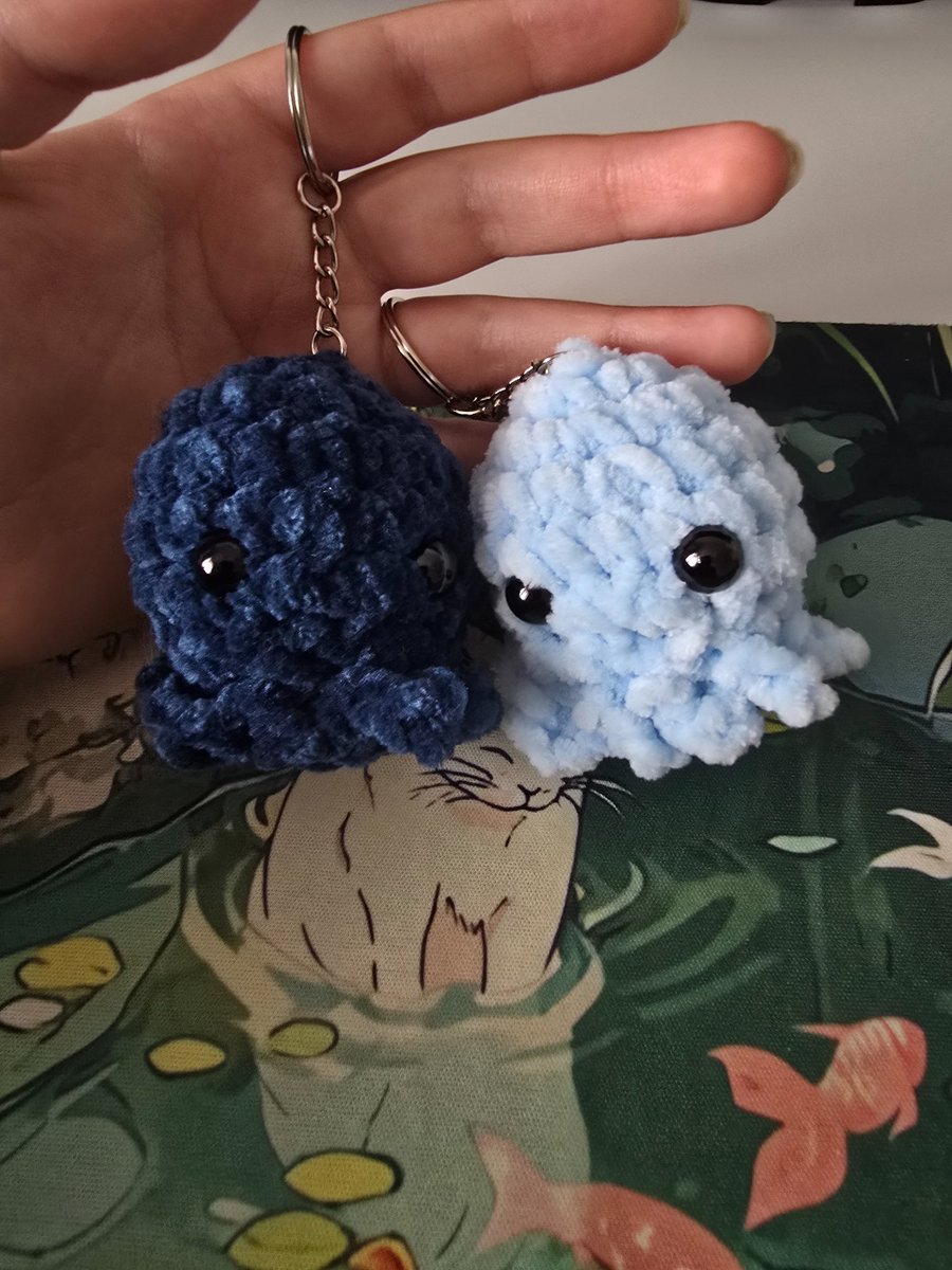 Ocean Duo Octopus Keychain Crochet