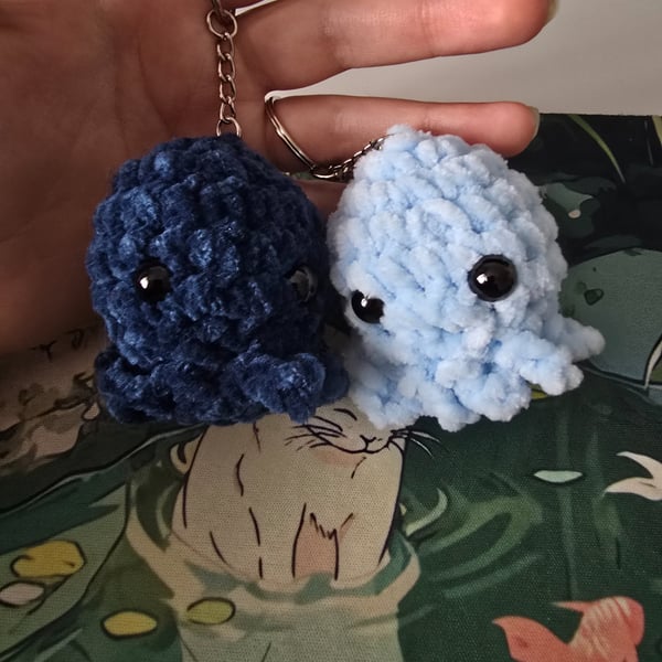 Ocean Duo Octopus Keychain Crochet