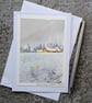 Snowy Eve. Handpainted Best Value Blank Card 260219