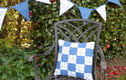 cushions and bunting