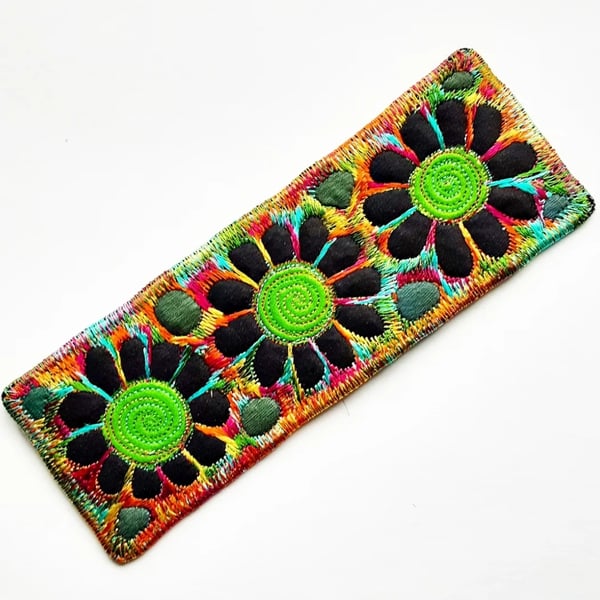Bookmarks - Textile with Machine Embroidery Bookmark