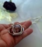 "Cherry Blossom" flower Agate silver wrapped pendant - Image 4