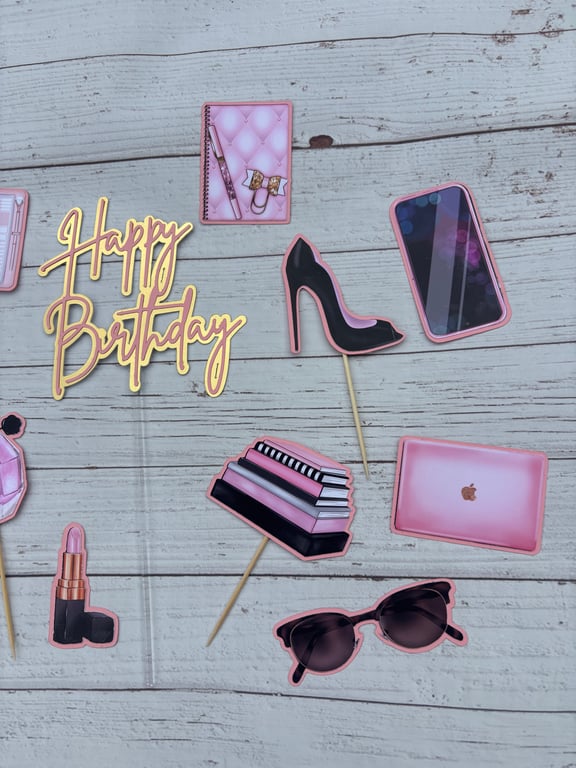 girl boss Cake Topper, new job cake, fancy Cake Topper, Chanel Cake Topper, chic