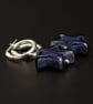 Murano midnight blue star sterling silver Venetian glass handmade earrings 