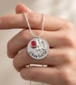 Personalised 40th Birthday Birthstone Necklace - Gift Boxed - Free Delivery - Image 2