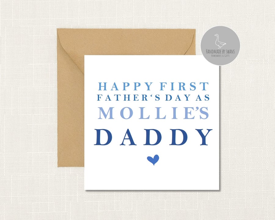 Happy first father's day as Daddy Greeting card