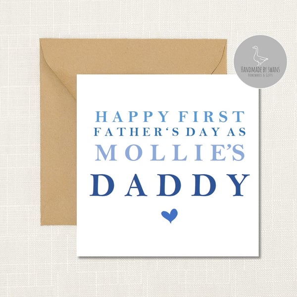 Happy first father's day as Daddy Greeting card