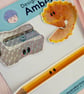 Stationery Sticker Set - Pencil Sharpener Shavings Holographic Glitter - Image 5