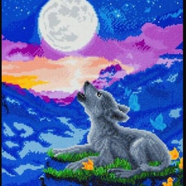 Howling wolf 40x50cm diamond painting kit