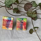 Stainless steel post earrings 