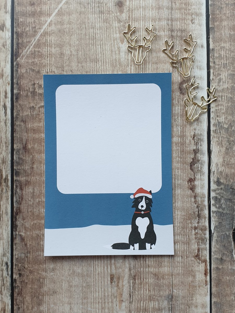 Christmas Collie Gift Notes - Set of 4 Sheets
