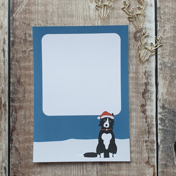 Christmas Collie Gift Notes - Set of 4 Sheets
