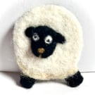 Sheep Pin Brooch - Needlefelted
